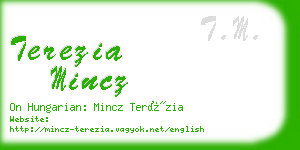 terezia mincz business card